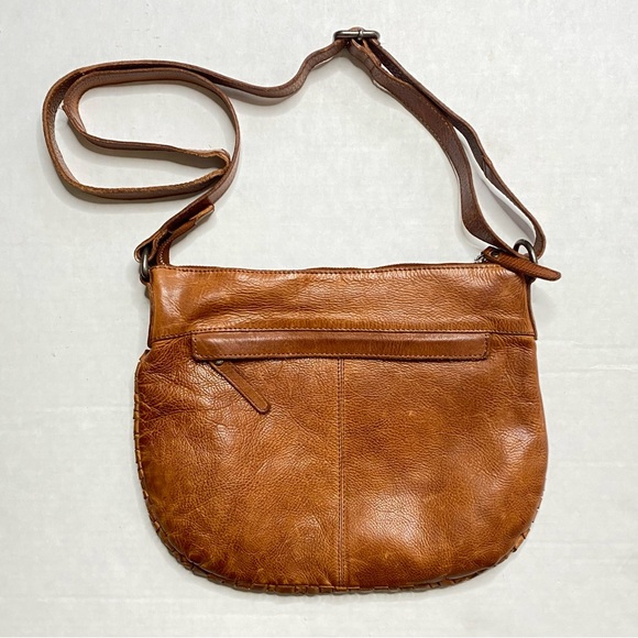 Vilenca Leather Woven Front Shoulder Purse 13” x 10” - Picture 3 of 6